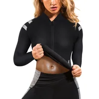

Women Slimming body shapers neoprene sauna sweat suit with long sleeve Fitness Sport wear Diving suit wetsuit