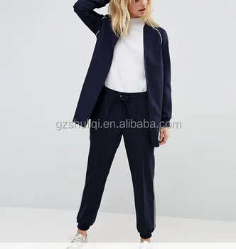 womens navy track pants