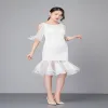 College Style Red Beads Pattern tux tail Hem Shows Thin Skirt For pretty Girl