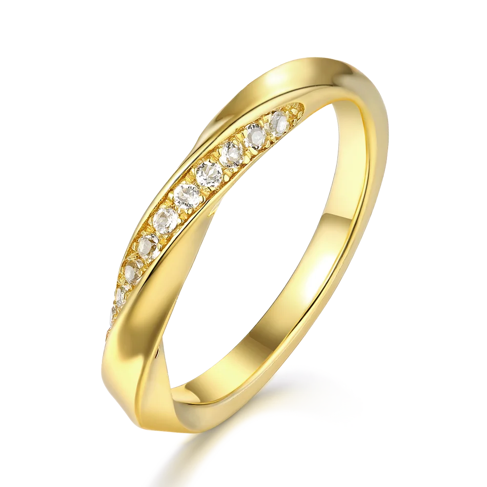 

2019 Sterling Silver Jewelry Minimalist Gold Plated Ring Designs 18K Gold Color Rings