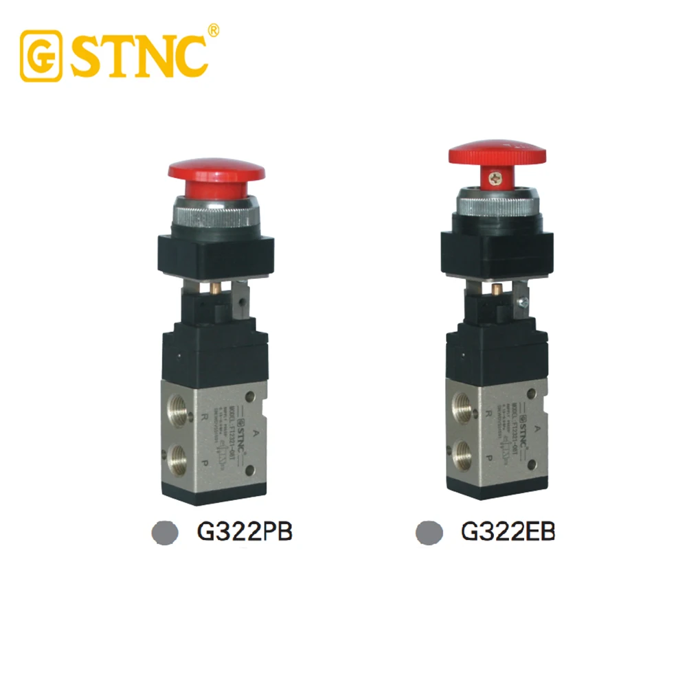 Pneumatic 3 way air Manual Mechanical valve 1/4 inch Hand control Valve