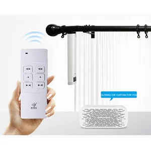 3m White automatic motorized curtain rods set system with accessories in stock