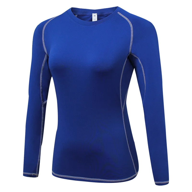 

Base Layer Fitness Sport Shirt Quick Dry Women long Sleeves Top Gym jogging lady T-shirt Train Workout Clothing White Yoga Shirt, Customized colors