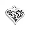 Pendant Heart Shape with 3D Style 15 ANOS Letters Patterns Can Be Used As Necklace Bracelet Jewelry