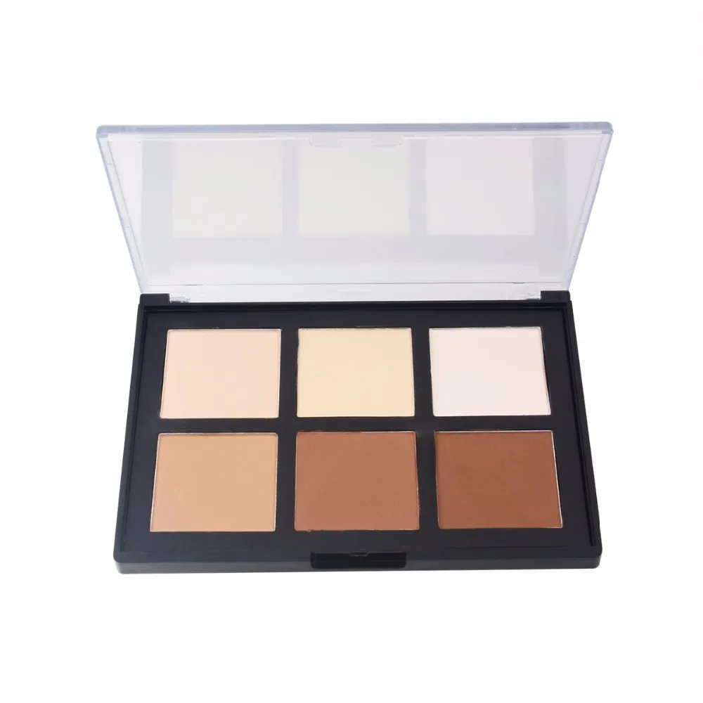 

Base Foundation Corrector Palette Pigment Pro Pressed Powder Cosmetics Highlighting Contour Face Powder Kit, 6 color