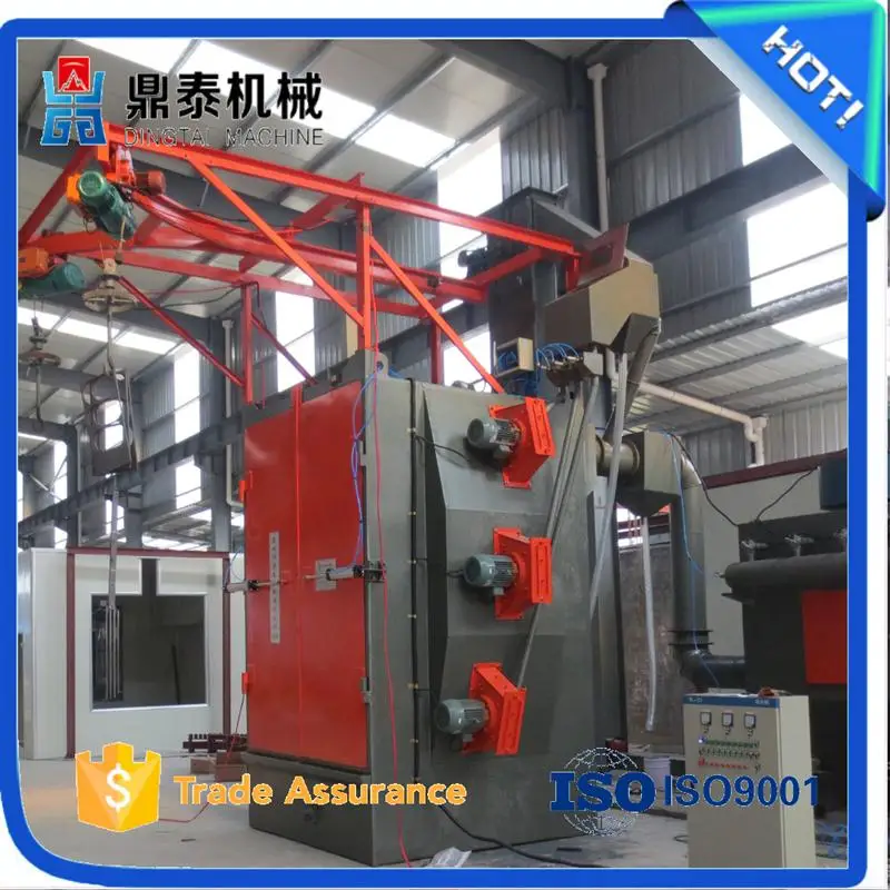 Airless spinner hook type shot blasting machine, Ued auto parts processing blasting machine