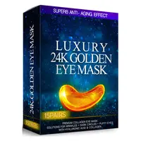 

Private Label Skin Care Anti-aging Hyaluronic acid 24K Gold Powder Hydrogel Crystal Eye Collagen Mask
