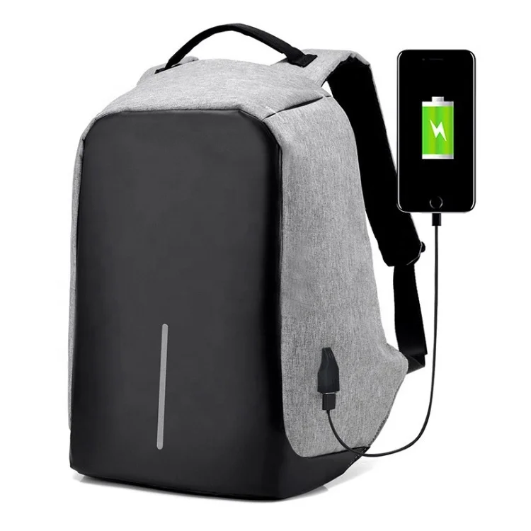 

High Quality Hot Reflective Waterproof Bagpack School Business USB Charging Laptop Anti Theft Backpack, Gray, blue, black, custom color