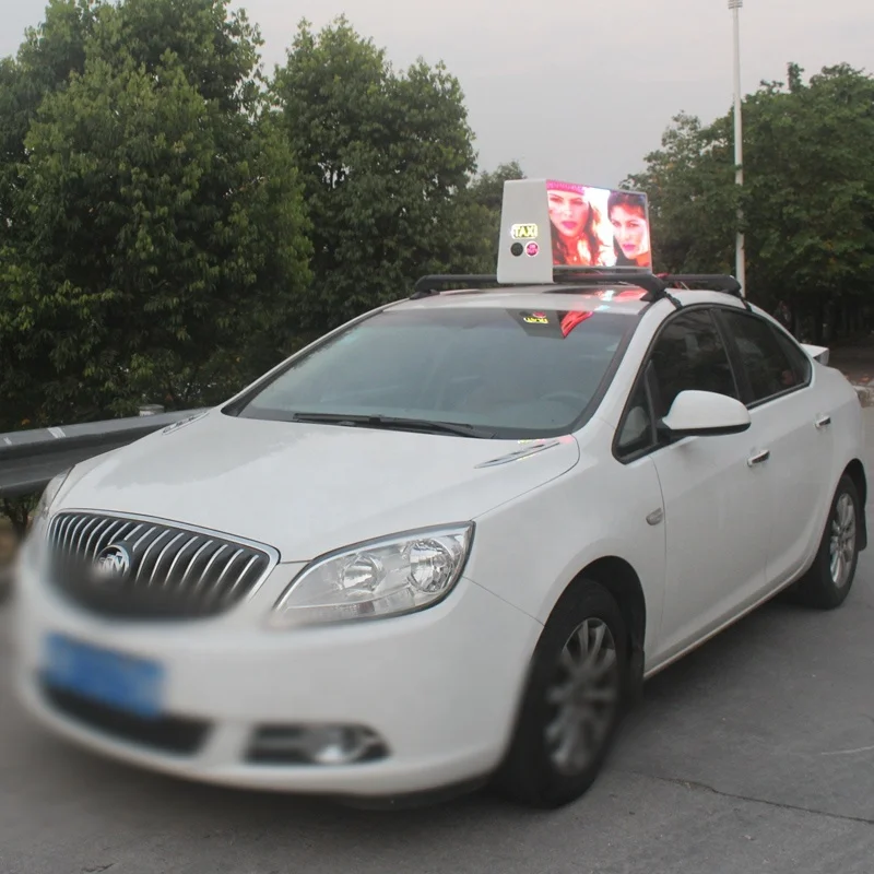3G/4G Wifi ,USB double side fullcolor advertising led sign  taxi top  led display waterproof