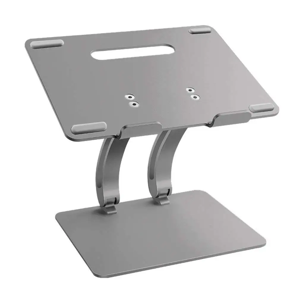 Laptop Stands LDFN Foldable Laptop Desk Portable Laptop Desk Folding PC Desk Bed Sofa Folding Aluminum Alloy,Grey-21.222.713.4cm