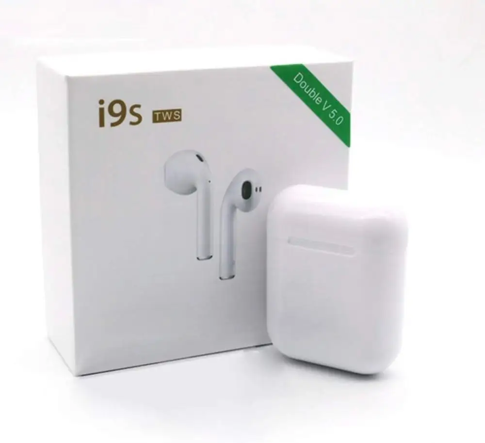 

2019 New 5.0 tws i9s mini Stereo ture wireless audifions with 350mAh charging box, White