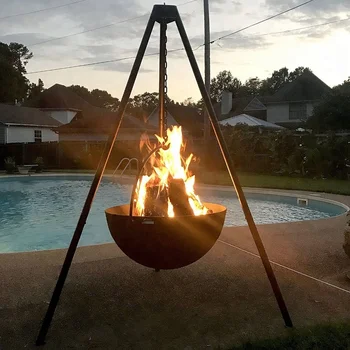 Extra Large Cauldron Fire Pit With Tripod Stand Trade Assurance