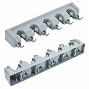 Image of ABS Wall Mount Magic Utility Mop Broom Holder for Garden Tool Rack Garage Organization Storage Hangers with 5 Holders 6 Hooks