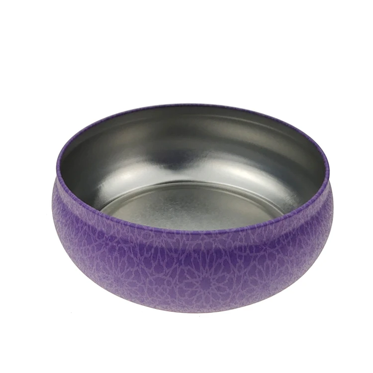 
110*58mm wholesale custom print short round metal candle tin box 