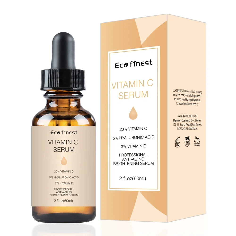 

ECO finest Hot Selling Natural Organic Vitamin C Serum for Face, Transparent oil liquid