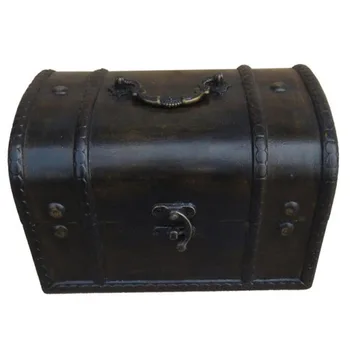 Custom Handmade Small Antique Pirate Wooden Treasure Chest Custom Handmade Small Antique Pirate Wooden Treasure Chest