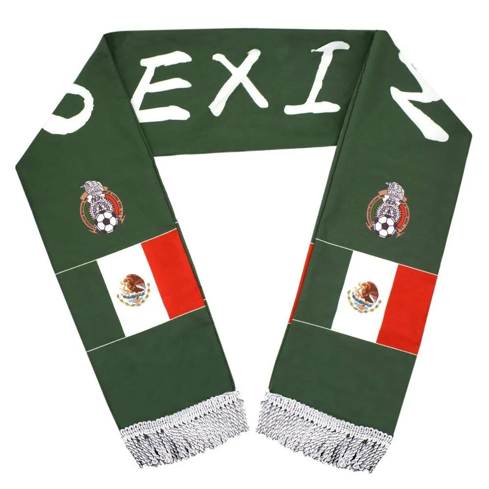 Mexico Soccer Knit Scarf Country Flag Printed Knitted Style Scarf Buy