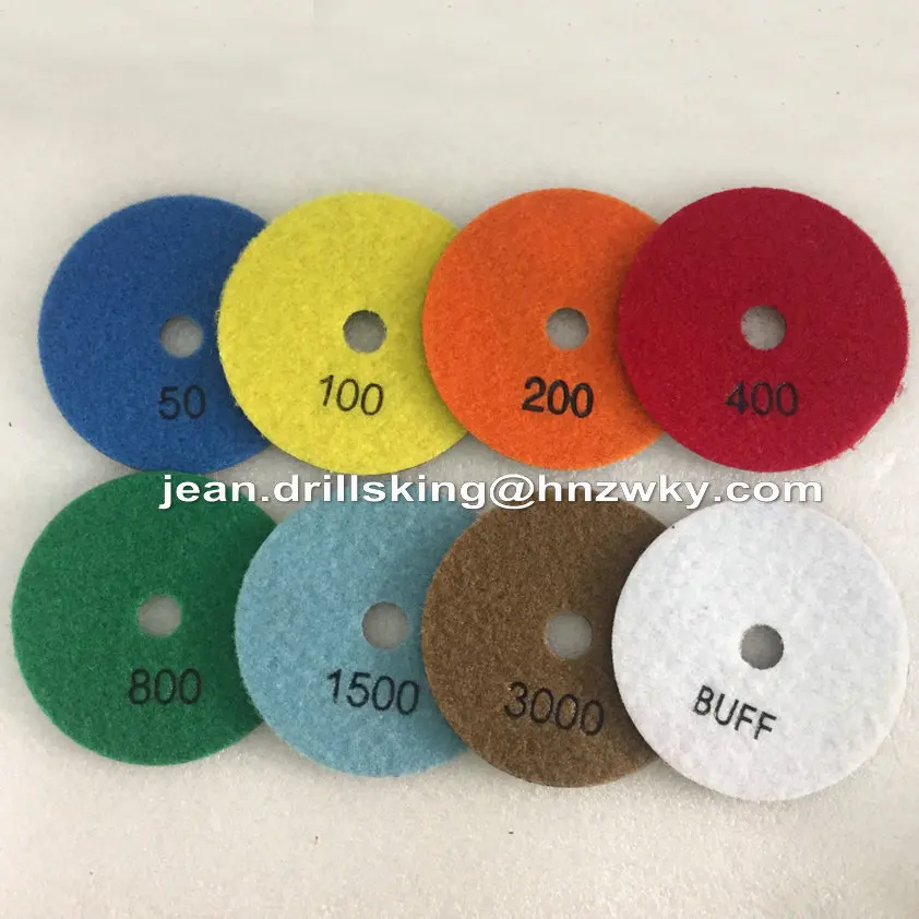 Details about   7pcs 4" Resin Bond Flexible Dry Diamond Polishing Pads Sanding Discs For Marble 