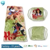 100% cotton velour character picture printed two straps towel bag