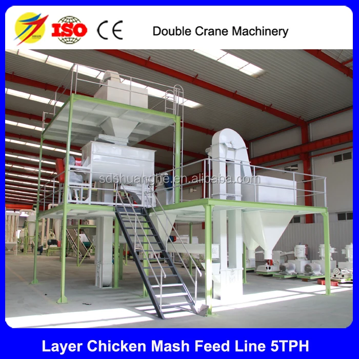 Poultry Mash Feed Mill Plant For Layer Chicken Feed Production Line ...