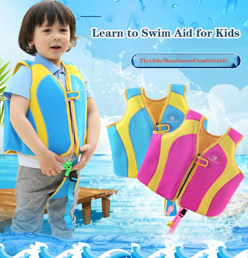2019 High Quality Neoprene Swimming Life Jacket Vest Water Sports Learn ...