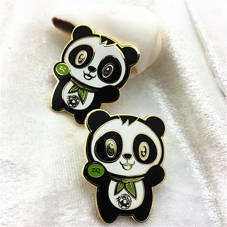 The Pandas Enamel Souvenir Pin Badge With Zinc Alloy - Buy Badge With ...