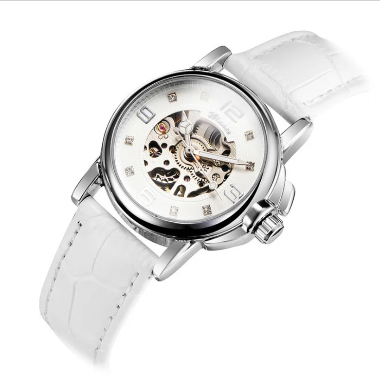 

Winner high-end small dial machine ladies watches fashion trendy diamond belt female watch, Colourful