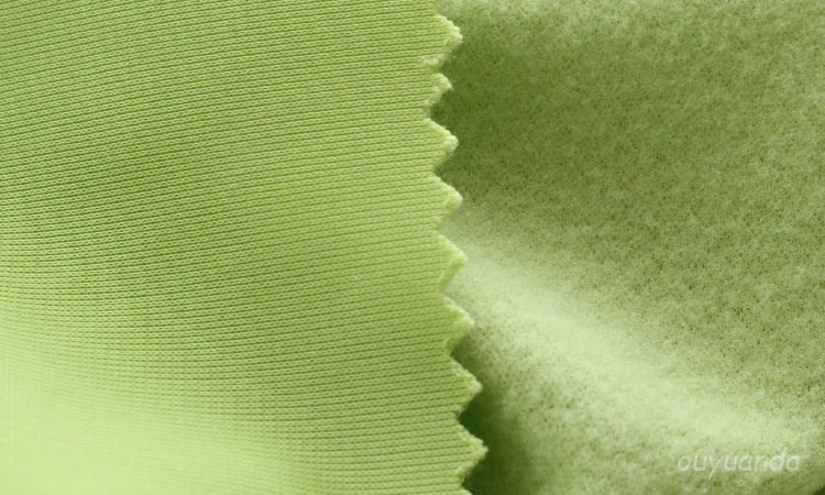100% polyester tricot brushed fleece fabric