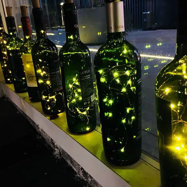 Mixed color bottle cork string light starry lights for Home Depot