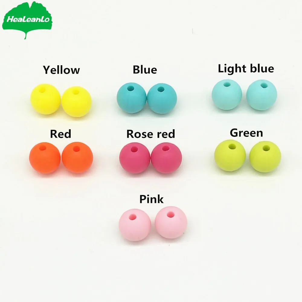 
Silicone Teething Necklace with Bead Shape Baby Teether Toddler Tooth Training Special Gift for Baby Free of FDA 