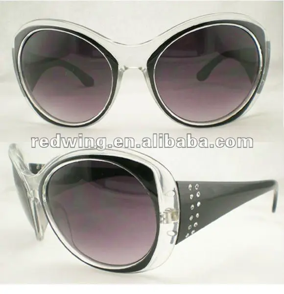 Lady Cat Eye Sunglasses with rhinestones