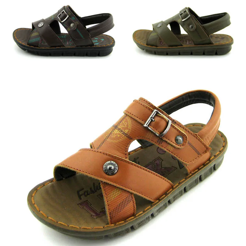 kids leather flip flops