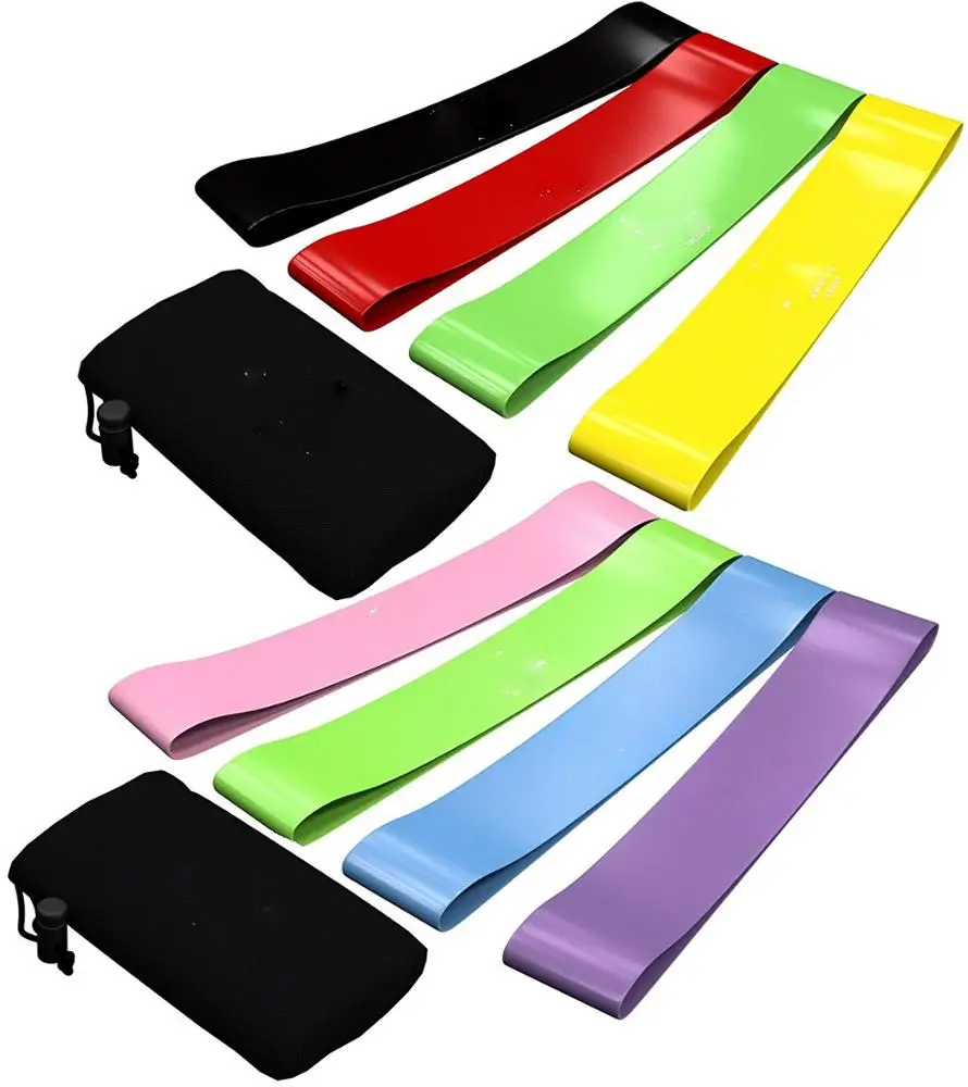 Zhenxing fitness 100% Natural Latex Yoga Workout Mini Loop resistance bands
