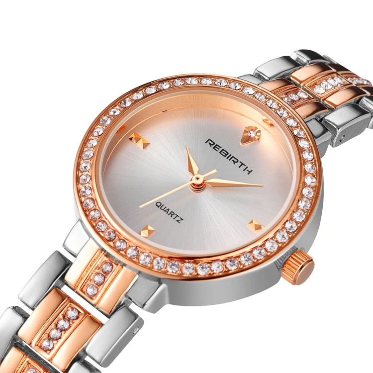 

RE 094 REBIRTH 2017 quartz watch women watch beautiful diamonds woman luxury stainless steel watch