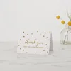 High quality CMYK print process Matte Gold polka dots thank you for your future lady card