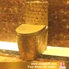 Luxury hotel single piece toilet gold toilet bowl