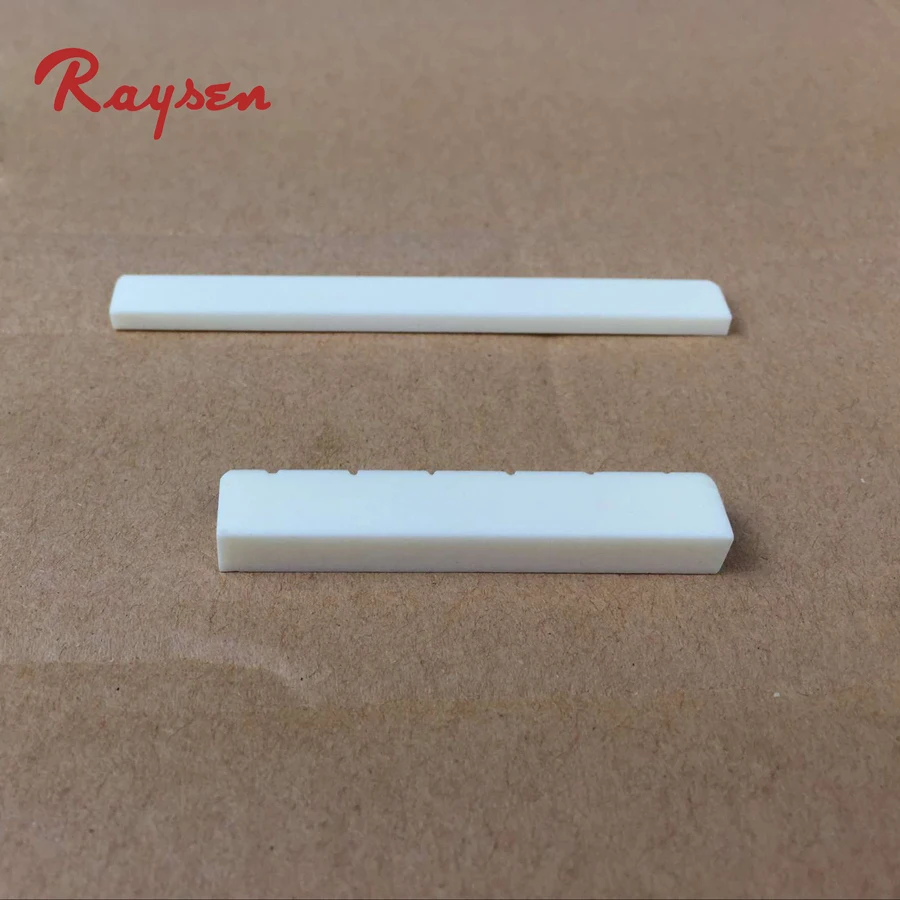 

6 String Guitar Bone Bridge Saddle and Nut Made of Real Bone for classic guitar, White