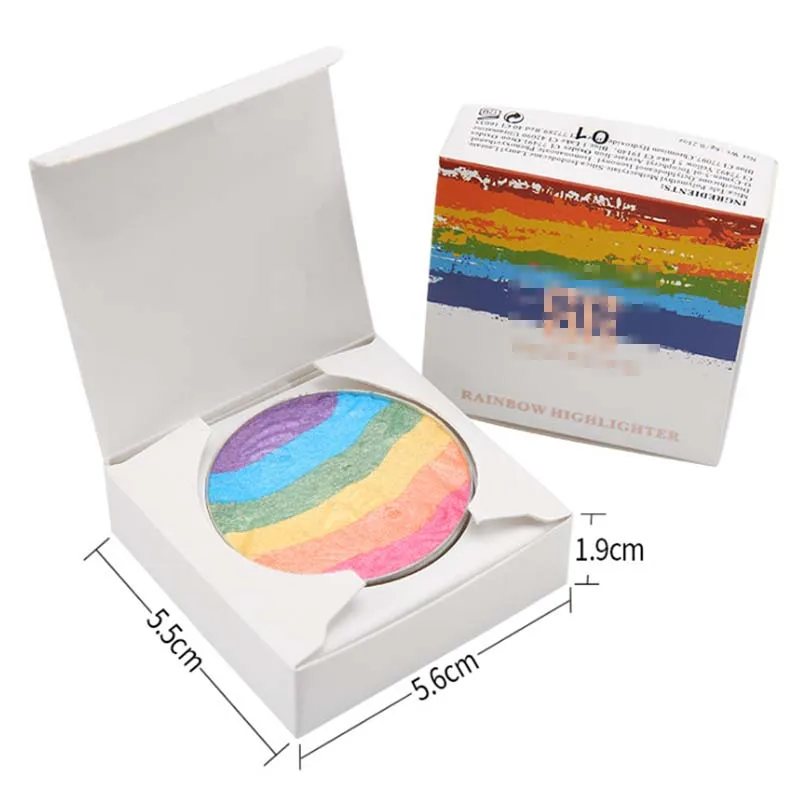 

OEM customized your logo Baked rainbow glitter eyeshadow, Colorful rainbow color