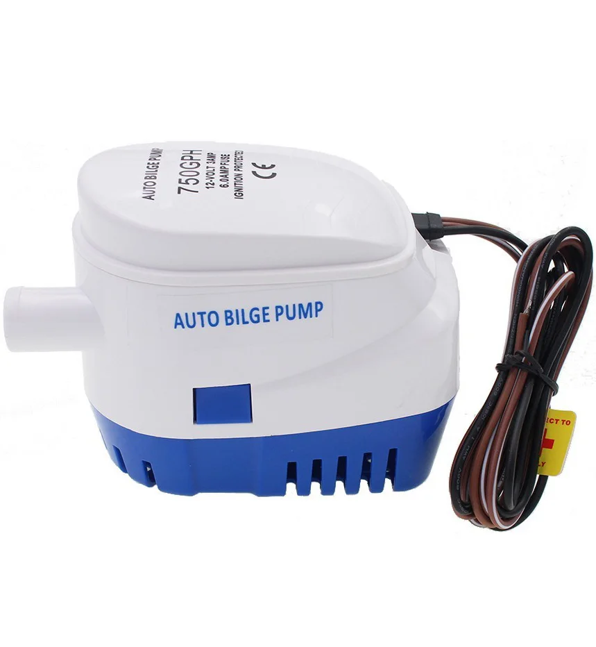 12V 3000GPH Fishing Boat Bilge Pump Marine Submersible Water Pump Camping Yacht