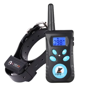 Image of Electric pet training collar waterproof anti bark shock collar rechargeable for large dogs
