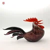 vivid modern colorful cute art glass cock sculpture