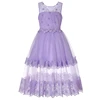 HYC101 5different color lace fabric Girls princess Pageant Gowns baby girl party dress birthday dress for Wedding
