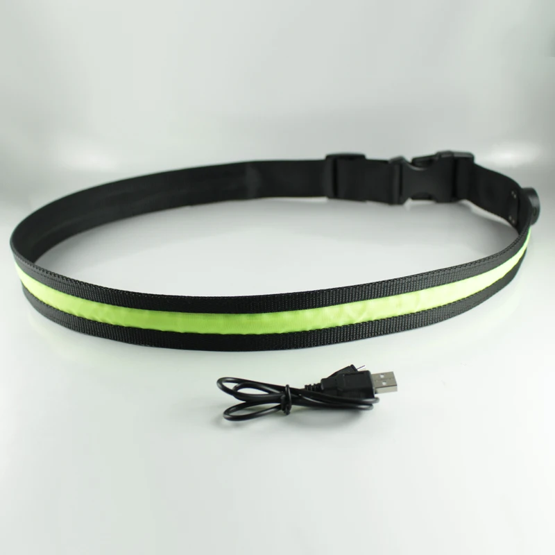 

factory custom USB led running waist belt for out sport