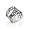 925 Sterling Silver Multi Texture Highway Ring