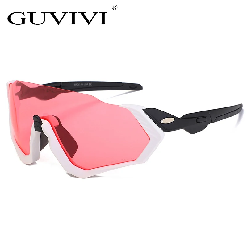 

GUVIVI Oversized Recycled material Wholesale recycled plastic sunglasses UV400 Men fashion sunglasses, Pink;rose gold;red;blue;green