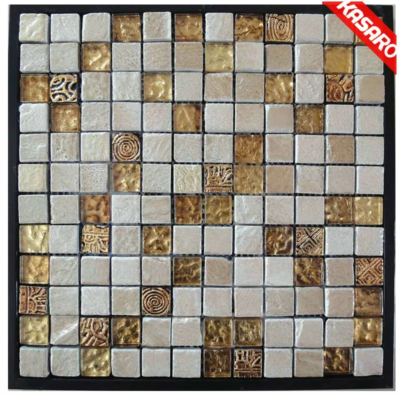 Vintage Stone Mix Glass Mosaic Patterns for Walls, Mosaic Wall Tile, Room Mosaic Tiles