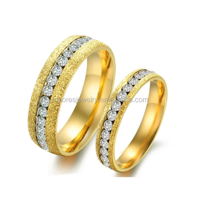 Dubai Couple Jewelry Wedding Ring Gold Latest Gold Finger Engagement