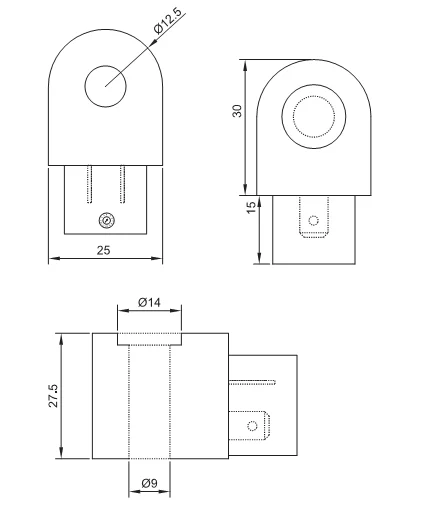 中国供应商 ac 220 v 电磁阀线圈内径 9毫米高 30毫米适用于 suntec