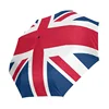 British UK flag printing 3 folds automatic advertising umbrella