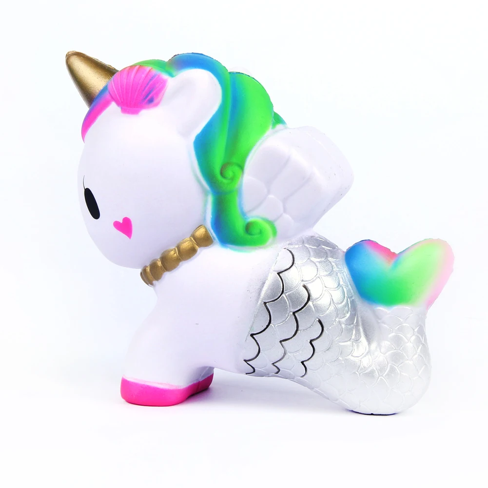 most popular animal squishy colorful mermaid unicorn squishy toys promotional gift PU foam